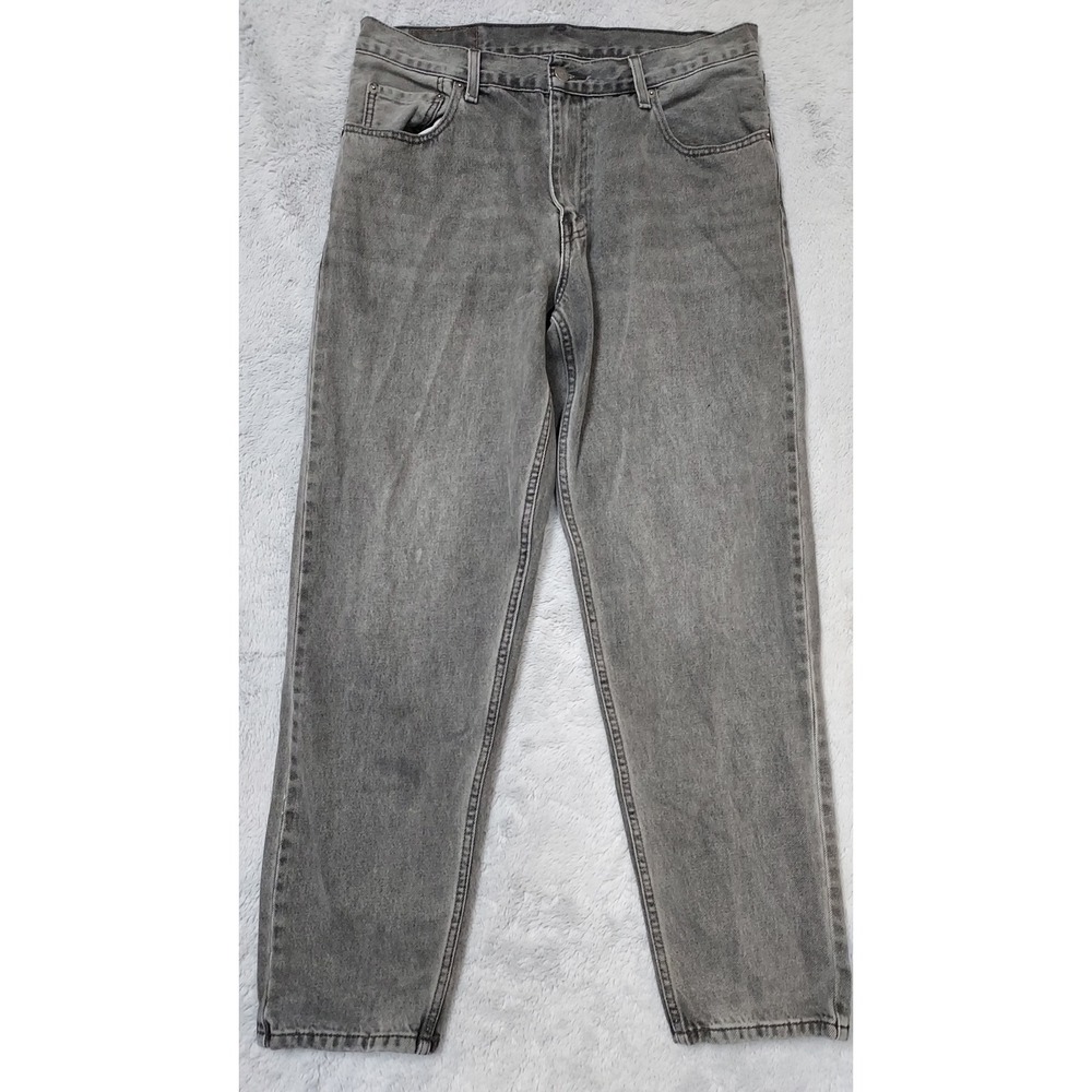 Levis 550 92 Jeans Mens 33x32 Loose Fit Tapered Leg Denim Gray Grunge Skater 90s